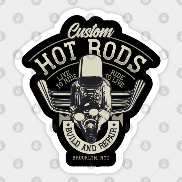 Custom Hot Rods Brooklyn Sticker by Verboten